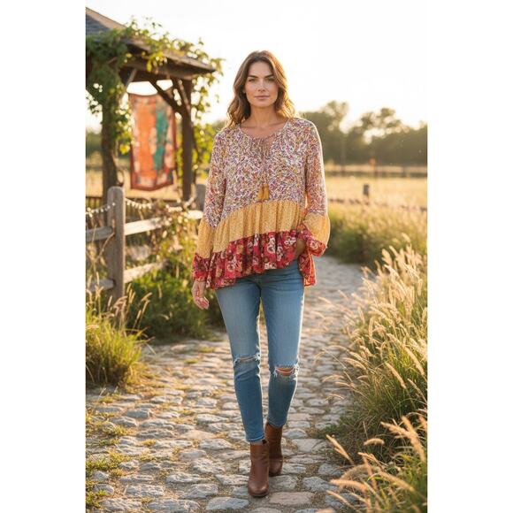 GiGio USA Women's Floral Fairy Top Size Large - Picture 1 of 4